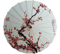 Wudaizhi Parasol en Soie et Papier pour la Protection Solaire, Parapluie en Papier huilé fabriqué à la Main, Parapluie Artistique Chinois pour la Danse Classique.