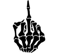 Wudaizhi Skull Skeleton Os Kild Dinger Flipping Off Car Sticker Autocollant pour Voitures Trucks Walls Ordinateur