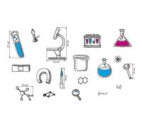 Wudaizhi Stickers muraux sur Le thème de la Science Outil de Test d'élément Chimique Stickers muraux pour la Chambre des Enfants Chambre à Coucher Salon Décorations de Salle de Classe