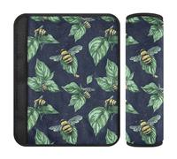 Wudan Chic Basil Lot de 2 housses confortables pour ceinture de sécurité de voiture Bleu marine