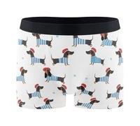Wudan Dessin animé teckel caleçon caleçon caleçon boxeur respirant sous-vêtements boxeurs pour athlétisme S