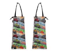 Wudan Lot de 2 sacs poubelle tout-terrain avec ouverture élastique à suspendre pour voiture, Camion hors route, Taille unique