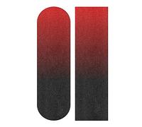 Wudan Planche de bande antidérapante pour skateboard 83,8 x 22,9 cm Noir/rouge sans bulles