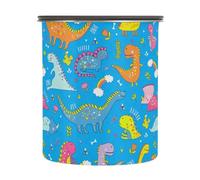 Wudan Récipients alimentaires mignons en forme de dinosaure bleu avec couvercles en acier inoxydable avec ouverture à un bouton pour garde-manger, 900 ml