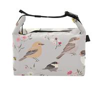 Wudan Sac à déjeuner mignon avec oiseaux pour filles, sac fourre-tout portable pour infirmière, personnel médical d'hôpital