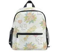 Wudan Sac à dos d'école imperméable pour la sécurité des enfants, Jolis bébés éléphants, Medium, Décontracté