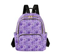 Wudan Sac à dos décontracté pour utilisateur S-M | Fleurs de pensées violettes pour un trajet quotidien {prop1} {prop2}