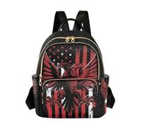 Wudan Sac à dos léger pour femmes adolescentes, Drapeau albanais des | Sac à dos matelassé pour voyage Motif vague