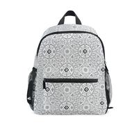 Wudan Sacs à dos pour enfants avec poches pour garçons Étudiants Sac à livres pour l'école primaire, Motif hexagramme de science mystique, S