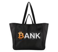 Wudan Sacs fourre-tout en toile tendance pour la cuisine, les courses, le linge pour femme, enterrement de vie de jeune fille, cadeaux Bitcoin Bank