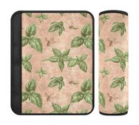 Wudan Sweet Basil Lot de 2 coussinets de ceinture de sécurité de voiture pour réduction du stress Doré rose