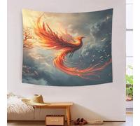 WudAnghao Le Le Phoenix 3D Effet Tapisserie Décoration Murale Tapisserie Murales Tapisserie Murale Tissu Pour Chambre Salon Serviette De Plage Tapisseries 130cmx150cm