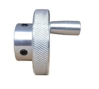 WUDCW Volant de machine-outil en alliage d'aluminium 60 mm x 80 mm, poignée moletée, vanne, glissière d'emboutissage, tige filetée, poignée mobile à manivelle