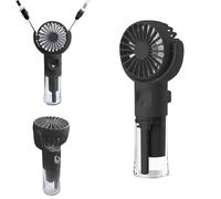 WUDEUI Mini ventilateur portable, brumisateur portable, rechargeable, 4 vitesses réglables, pour l'été, l'extérieur, les voyages, le maquillage, la maison, le bureau, le camping