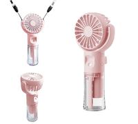 WUDEUI Mini ventilateur portable, brumisateur portable, rechargeable, 4 vitesses réglables, pour l'été, l'extérieur, les voyages, le maquillage, la maison, le bureau, le camping