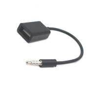 WUDGAQE Câble adaptateur USB 3,5 mm pour lire des fichiers MP3, noir | Convient pour les systèmes audio de véhicule, la lecture de musique et la connexion de sources stéréo