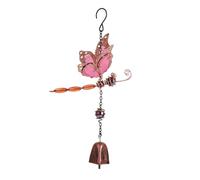 Wudhgslc Dragonfly Metal Wind Chime for Courtyard & Garden Outdoor Decor | Made from weatherproof metal and acrylic, providing a , eco-friendly outdoor accent that lasts for years.