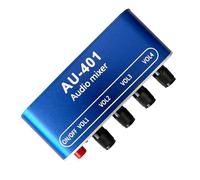 Wudhgslc Mélangeur AU-401, potentiomètres dédiés, connectique 3,5 mm | Potentiomètres dédiés pour chaque canal; sortie stéréo 3,5 mm; design compact et pratique.