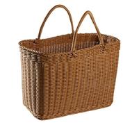 Wudhgslc Panier à Provisions Rotin Imite Plastique pour Pique-Nique | Écologique et élégant, ce panier imite l'osier tout en restant facile à nettoyer et idéal pour un usage quotidien.