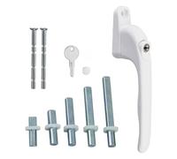 Wudhgslc Poignée de Fenêtre Universelle Blanche Serrure t Kit Inclus | Esthétique blanche et , adaptée à tout décor intérieur, verrouillage à clé pour plus de sécurité à domicile.
