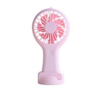 Wudhgslc Ventilateur Portable Rose USB Rechargeable pour Bureau et Dortoir | 3 vitesses réglables du souffle doux au fort; alimentation autonome ou USB, base sur bureau, design léger et silencieux.