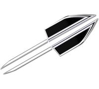 WUDIJING 2 Pièces Emblème/Logo Insigne D'autocollant en Métal pour VW T-Roc Bj. AB 2017, D'aile Latérale Autocollants Décoratifs Voiture Logo Métal Insigne Adhésives,B