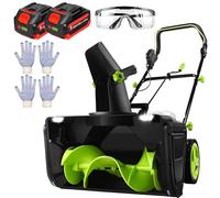 WuDLi La souffleuse à Neige de 20 Pouces Comprend 2 souffleuses à Neige sans Fil de 20 V, 2 Batteries et Un Chargeur de 4,0 Ah, idéales pour Les allées et Les allées, Un Moteur sans balais