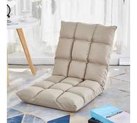 WuDLi Siège de Sol du Salon, Chaise Pliante Réglable avec Support Arrière, Chaise de Plancher Pliante, Facile À Transporter Et À Stocker, Adapté À la Sieste, À la Lecture, Aux Jeux, Au Travail Golden