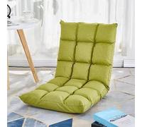 WuDLi Siège de Sol du Salon, Chaise Pliante Réglable avec Support Arrière, Chaise de Plancher Pliante, Facile À Transporter Et À Stocker, Adapté À la Sieste, À la Lecture, Aux Jeux, Au Travail Green