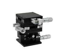 WUDOLI 1 pcs XYZ Axe Gauche Micromètre Manuel Table Coulissante 40x40mm 60x60mm Plate-Forme Coulissante Rail De Guidage Linéaire Déplacement De Coupe Outils(40x40mm)