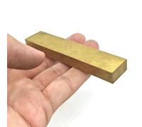 WUDOLI Barre plate carrée en laiton H59, tige métallique en laiton for projets d'artisanat, de bricolage et applications industrielles Outils(15x35x100mm)