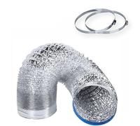 WUDOLI Conduit d'extraction de ventilation de 10 mètres, tuyau en aluminium for hotte aspirante, tuyau d'évacuation des fumées, tuyau en aluminium outils(6inch)