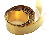 WUDOLI Feuille d'or Mince Feuille de cuivre Jaune Plaque de Laiton Bande de Laiton épaisse 0.01mm à 0.3mm Largeur 10mm 200mm (Color : Thickness 0.01mm, Size : 100x500mm)