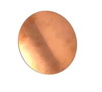 WUDOLI Feuille Plate Plaque Ronde en cuivre Pur de 50mm, épaisseur de Feuille Circulaire de 0.1mm à 5mm, Disque en cuivre T2 2 pièces matériaux carrés (Color : Thickness 3.5mm, Size : Diameter 50mm)