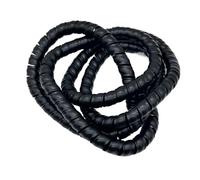 WUDOLI Gaine de câble flexible en spirale de 2 mètres, diamètre intérieur de 20 à 35 mm, protection de fil for conduites d'huile et tuyaux hydrauliques Outils(Noir,ID 25mm)