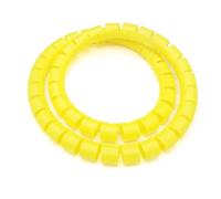 WUDOLI Gaine de Protection en Spirale de 1 mètre for Tubes de 8 à 25 mm, Organiseur de câbles avec Clips Outils(Yellow,ID 12mm)