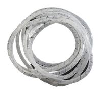 WUDOLI Gaine de Rangement Spirale for câbles PE de 5 mètres, Tube métallique de 4 mm à 25 mm for Une Organisation Efficace Outils(White,OD 5mm)