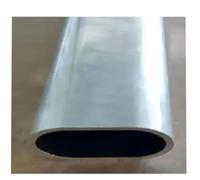 WUDOLI Tube ovale en aluminium, tube elliptique creux en alliage d'aluminium léger for projets de bricolage et construction de cadres Industrie(30x15x1.5mm 490mm)