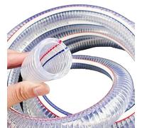 WUDOLI Tuyau transparent en plastique renforcé de fil PVC et d'acier for l'alimentation en eau et en huile ; diamètre extérieur : 15 à 31 mm ; diamètre intérieur : 10 à 25 mm. outils(19x24mm)