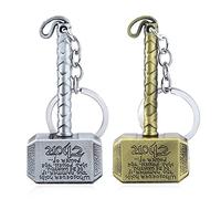 WUDQIJI Lot de 2 décapsuleurs Marteau de Thor - Décapsuleur de bière Avengers - Tire-bouchon créatif - Marteau de Thor - Décapsuleur de bière avec porte-clés - Pour bar et maison