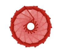 Wudygirl Lot de 100 petits sacs en organza avec cordon de serrage de 10,9 x 12,9 cm, petits sacs en maille pour cadeaux de mariage, friandises, cadeaux (rouge)