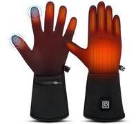 WUEAOA Gant Chauffant | Gants Chauffants Femme Homme | 3 Niveaux de Chauffe & Écran Tactile | Ultra-Fins pour Une Dextérité Maximale | Se Portent Seuls ou en sous-Gants, Unisexe