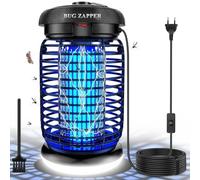 WUEAOA Lampe Anti Moustique - câble de 3 mètres, Lampe Anti Mouche 4200V 15W UV Tueur d'Insectes Électrique Anti Insectes Répulsif Efficace Portée 80-140m², Norme IPX4 pour Intérieur et Extérieur