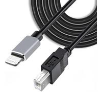Wuedozue Câble adaptateur USB 2.0 OTG Type B pour instrument de musique Midi compatible avec iPhone 11 Pro / 11 / XS/Max/X/8/7 pour piano électrique, clavier midi, audio DAC et plus encore.
