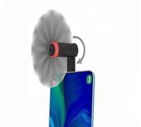 Wuedozue Ventilateur de téléphone portable pivotant à 180 ° USB C compatible avec Pixel 3/3XL/2/2XL/HTC/Huawei/LeEco/Sumsung/Essential PH-1 et plus encore