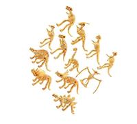 wueiooskj 12 pièces Mini modèles de squelette de dinosaure préhistorique fournitures d'éducation scientifique pour enfants jouet d'archéologie à collectionner Triceratops tyrannosaure Figurines modèle