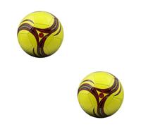 wueiooskj 2 Ensemble de Ballon de football taille 4 pour l'entraînement et les matchs de football pour les jeunes, Jaune Numéro 4, 2Ensemble