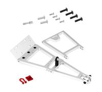 wueiooskj Améliorations pour camions RC à chenilles et remorques : Composants Essentiels pour des Performances optimales. Treuil RC, Grue de remorquage à Double Berceau et Bras de dépanneuse, Argent