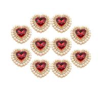 wueiooskj Boutons en alliage en forme de cœur, boutons strass pour projets de remplacement, couture efficace, accessoires de vêtements, artisanat du métal, fabrication de