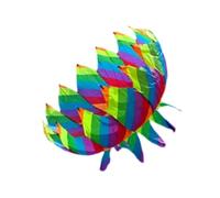 wueiooskj Cerf-Volant géant Souple pour garçons et Filles, Facile à Assembler et à Faire Voler, Design Unique en 3D, fabriqué en Polyester Robuste, Forme de Lotus Rotatif,